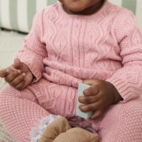 رومبر محبوك وردي من NEXT