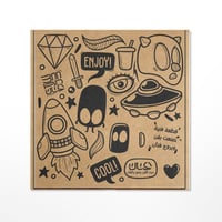 كرتون بيتزا مع طباعة