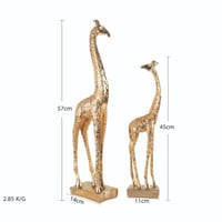 طقم مجسم زرافة ذهبي