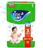 فاين بيبي ميجا مقاس رقم (3) أخضر ميجا - 68 حبة