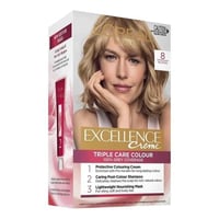 صبغة شعر لوريال اكسلانس رقم 8 اشقر فاتح