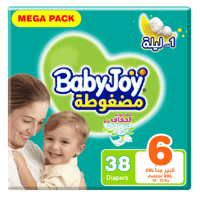 بيبي جوي مقاس (6) عبوة ميجا 38 حفاضة