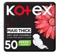 عبوة فوط صحية ماكسي سوبر من كوتكس، 50 فوطة