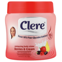 كريم الجسم بالتوت والكريمة من كلير