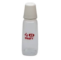 رضاعه فور يو بيبي بلاستيك 240 مل بدون يد - خالية م...