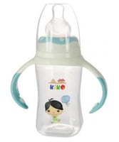 كيكو رضاعه بلاستك مع حلمة سيليكون 125مل