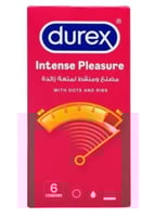 ديوركس واقي ذكري مضلع ومنقط لمتعة زائدة 6 حبات