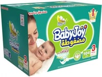 بيبي جوي مقاس (3) صندوق جامبو 104 حفاضة