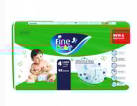 فاين بيبي مقاس رقم (4) أخضر ميجا 62 حبة