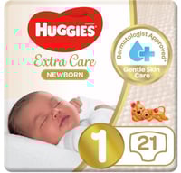 هجيز مقاس (1) 2 - 5 كجم عبوة صغيرة 21 حفاضة