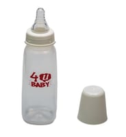 رضاعه فور يو بيبي بلاستيك 200 مل بدون يد - خالية م...