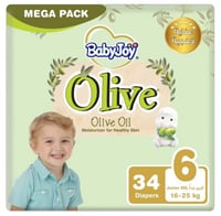 بيبي جوي حفائض بشرة صحية بزيت الزيتون مقاس 6 عبوة...