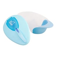 صحن بغطاء وملعقة ومكان لحفظ الملاعق من بيبي زون