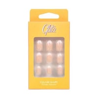 أظافر صناعية لصق ذاتي اوفال فرينش بينك 14 من جليتز
