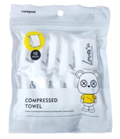 ميني جود مناشف قطنية مضغوطة حجم كبير -10 قطع