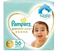 بامبرز عناية مميزة رقم 5 - 56 حفاض / 11 - 16 كجم