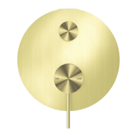 وجه خلاط شاور خطين اللون ذهبي مصقول مع القلب المدف...