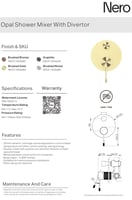 وجه خلاط شاور خطين - محول - اللون الذهبي المصقول م...