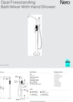 خلاط بانيو ارضي مع سماعة ولي دش دائري اللون الذهبي...