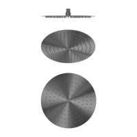 طاسة دش / شاور رأسي 30سم دائري اللون معدني رمادي (...