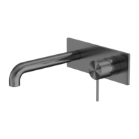 خلاط مغسلة جداري مع قاعدة اللون معدني رمادي مع الق...