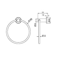 علاقة مناشف دائرية اللون الاسود المطفي نيرو / Nero