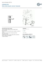 خلاط مغسلة ارتفاع 9.5سم كروم (سيرافليكس) ايديال ست...