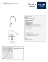 خلاط مطبخ سحاب مينتا جروهي / GROHE