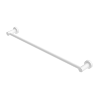 علاقة مناشف مستقيمة 60سم اللون الابيض المطفي نيرو...