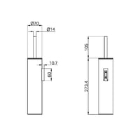 فرشاة حمام معلقة مع غطاء اللون الذهبي المصقول نيرو...