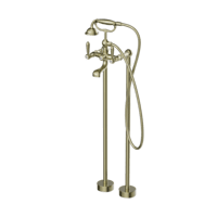 خلاط بانيو ارضي مع محول ولي وسماعة اللون النحاسي ا...