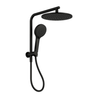 دش راسي 25 سم وسماعة ولي ومحول اللون اسود مطفي نير...