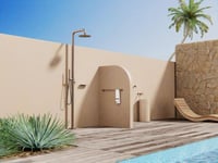 دش خارجي - دش مسبح - رأس دش 30سم مع سماعة ومحول مي...