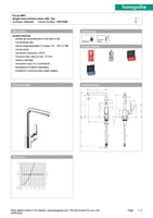 خلاط مطبخ كروم فوكس 280 هانس جروهي / hansgrohe