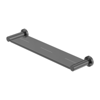 رف حمام شاور 43 سم اللون رمادي معدني نيرو / Nero