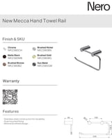 علاقة مناشف مستطيل مفتوح اللون الاسود المطفي نيرو...