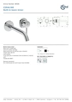 خلاط مغسلة دفن جدراي مع القلب (سيرالين) ايديال ستا...