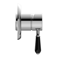 وجه خلاط شاور خط واحد بمقبض من البورسلين الأسود مع...