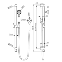 خلاط بانيو ارضي مع محول ولي وسماعة اللون النيكل ال...