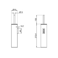 فرشاة حمام معلقة مع غطاء اللون البرونزي المصقول ني...