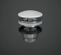 حوض مغسلة مستطيل lلون ابيض فوق الرخام مع رأس هراب...