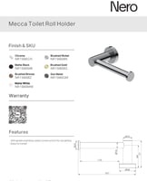 وراقة مناديل حمام بدون غطاء اللون الاسود المطفي ني...