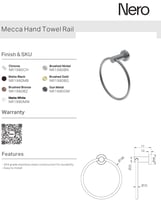 علاقة مناشف دائرية اللون الابيض المطفي نيرو / Nero