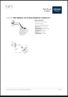 مرشة شاور تيمبستا 3 خيارات مع ماسورة جدارية جروهي...