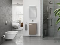 كرسي حمام معلق مع غطاء بطئ ابيض ريملس dama-n روكا...