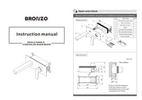 خلاط مغسلة كروم جداري مع القلب برونزو / BRONZO