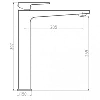 خلاط مغسلة أسود مطفئ عالي Infinity هزنت / HESANIT