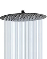 طاسة دش 40 سم أسود دائري ستانلس هزنت / HESANIT