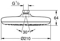 طاسة دش 21سم تيمبستا جروهي / GROHE