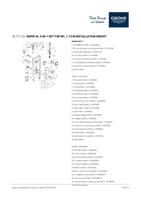 خزان دفن مع وجه دائري لكرسي الحمام المعلق / GROHE